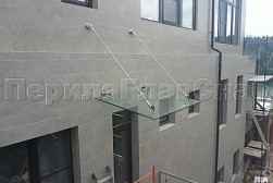 Стеклянные козырьки на вантах в Перми. Готовые проекты ПерилаГлавСнаб - фото 18