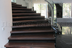 Стеклянные перила для винтовых лестниц в Перми. Готовые проекты ПерилаГлавСнаб - фото 16