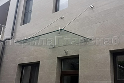 Стеклянные козырьки на вантах в Перми. Готовые проекты ПерилаГлавСнаб - фото 20