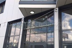 Стеклянные козырьки на вантах в Перми. Готовые проекты ПерилаГлавСнаб - фото 12