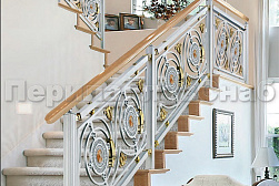 Латунные перила под золото в Перми. Готовые проекты ПерилаГлавСнаб - фото 2