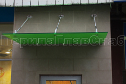 Стеклянные козырьки на вантах в Перми. Готовые проекты ПерилаГлавСнаб - фото 13