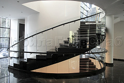 Стеклянные перила для винтовых лестниц в Перми. Готовые проекты ПерилаГлавСнаб - фото 15