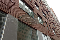 Стеклянные козырьки на вантах в Перми. Готовые проекты ПерилаГлавСнаб - фото 5