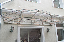 Козырьки и навесы на металлокаркасе в Перми. Готовые проекты ПерилаГлавСнаб - фото 1