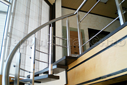 Перила и ограждения из нержавеющей стали с двумя ригелями в Перми. Готовые проекты ПерилаГлавСнаб - фото 3