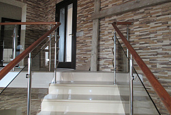 Перила и ограждения из нержавейки и дерева в Перми. Готовые проекты ПерилаГлавСнаб - фото 27