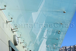 Стеклянные козырьки на вантах в Перми. Готовые проекты ПерилаГлавСнаб - фото 28