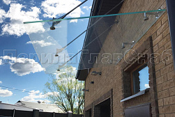 Стеклянные козырьки на вантах в Перми. Готовые проекты ПерилаГлавСнаб - фото 16