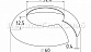 Низ стойки малый Ø32 мм, S=0.4 мм, 60 мм, полированный (AISI 304) k549