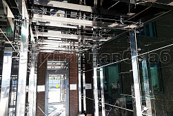 Стеклянные козырьки на спайдерах в Перми. Готовые проекты ПерилаГлавСнаб - фото 3