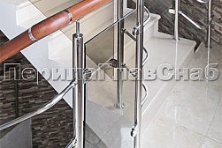 Перила и ограждения из нержавейки и дерева в Перми. Готовые проекты ПерилаГлавСнаб - фото 29