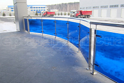 Стеклянные ограждения для улицы в Перми. Готовые проекты ПерилаГлавСнаб - фото 5