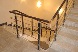 Перила и ограждения из нержавейки и дерева в Перми. Готовые проекты ПерилаГлавСнаб - фото 8