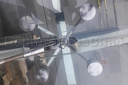 Стеклянные козырьки на спайдерах в Перми. Готовые проекты ПерилаГлавСнаб - фото 8