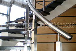 Перила и ограждения из нержавеющей стали с двумя ригелями в Перми. Готовые проекты ПерилаГлавСнаб - фото 2