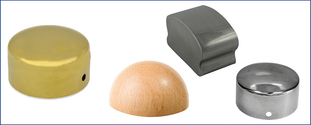 Заглушки для деревянного поручня в Перми. Комплектующие для лестничных ограждений и перил ПерилаГлавСнаб  Заглушки для деревянного поручня в Перми. Комплектующие для лестничных ограждений и перил ПерилаГлавСнаб